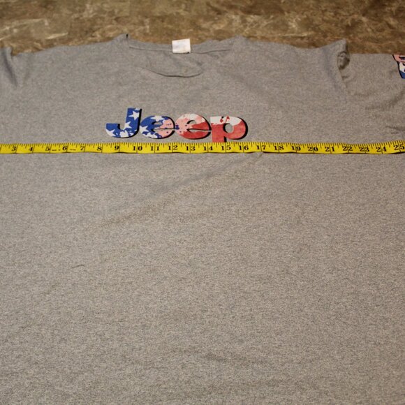 Jeep Shirt 2XL Gray SunFrog American Flag Patriotic Graphic Tee Tattoos USA - Picture 2 of 13
